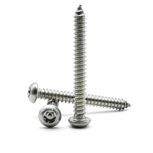 Image of Hippo Hardware No.8 X 1-1/4" (4.2mm X 32mm) Torx Pin Button Head Self Tapping Security Star Wood Screws A2 Stainless Steel with Drive Bit (Pack of 5) - TX15 PIN