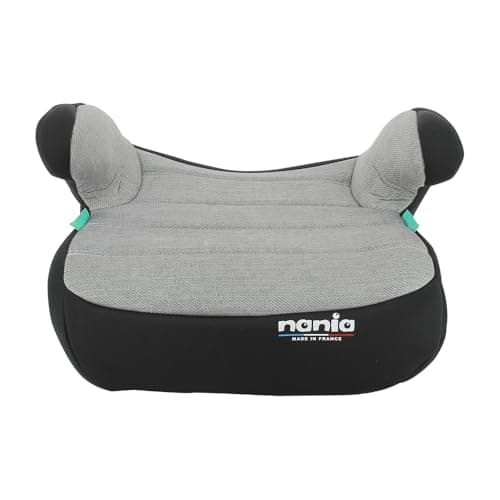 Image of Nania Alpha Booster Seat with Belt, 126-150 cm, R129 i-Size, for Children from 8 to 12 Years, French Product, with Armrests (Access Black)