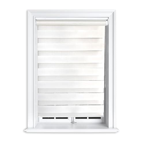 Image of Lister Cartwright Premium Quality Zebra Blind Day & Night Blind Roller Blinds fashionable, White 60 x 165 cm