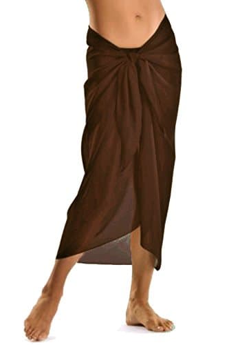 Image of TOSKATOK Womens Girls Sexy Stylish Beach Cover up Sarong Skirt Dress-Choc Chocolate