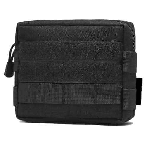 Image of TRIWONDER Tactical Molle Belt Pouch Military Utility Admin Pouch EDC Gadgets Tool Bag Molle Accessories for Hiking Hunting (Black - 1 Pcs)