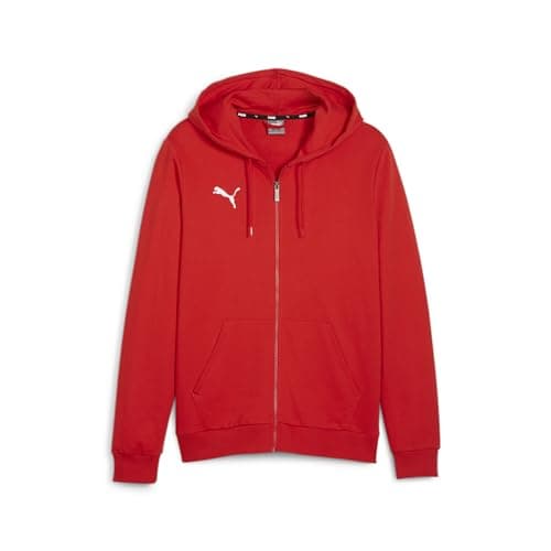 Image of PUMA Mens Teamgoal Casuals Hooded Jacket Sweat, Puma Red-puma White, L EU
