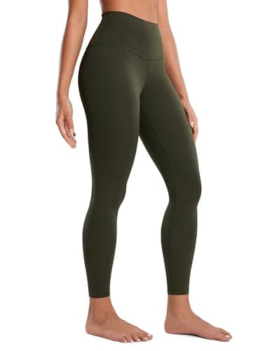 Image of CRZ YOGA Women's Butterluxe Yoga Leggings 25'' - High Waisted Workout Gym Leggings Buttery Soft Yoga Pants Olive Green 10