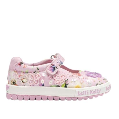 Image of Lelli Kelly Girls Pink Serena Canvas Dolly Shoes LK5415 (RO02) - 7 UK 25 EU