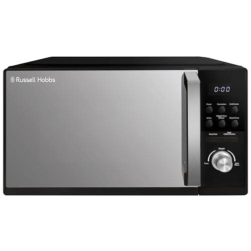 Image of Russell Hobbs 25L 4-in-1 Digital Combination Microwave with Air Fryer Function, 10 Auto-Cook Settings, 900W with 5 Power Levels & 9 Air Fryer Function, Easy to Use, Defrost Setting, Black, RHMAF2504B