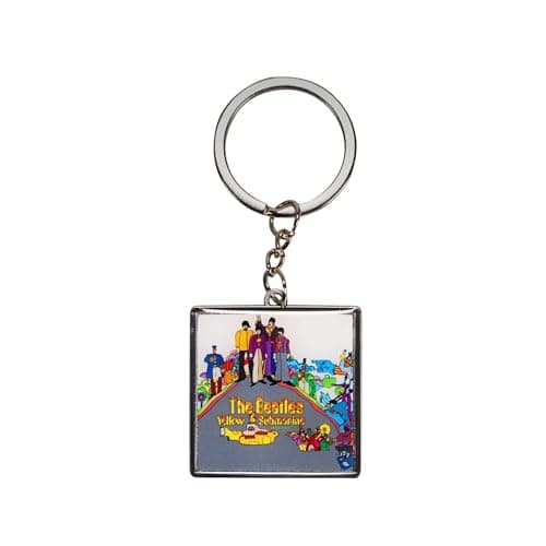 Image of Half Moon Bay | The Beatles | Yellow Submarine Album Cover | Square Metal Enamel Keyring Keychain | Official Merchandise | Car, Shed & Toolbox Key Organizer | Father’s Day 2026 Gift for Dad