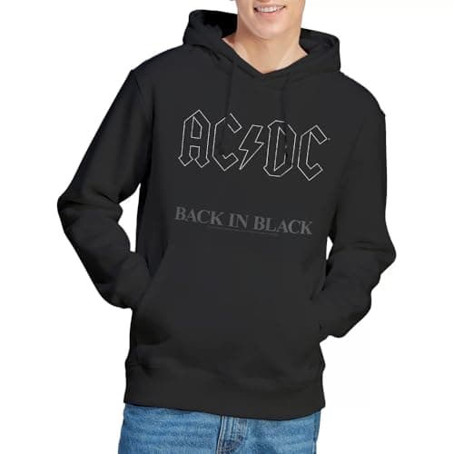 Image of AC/DC ACDC Back In Black Hoodie, Black, Large