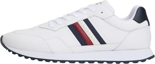 Image of Tommy Hilfiger Men’s New EVA Stripes Low Top Runner Trainers, White (White), 10.5