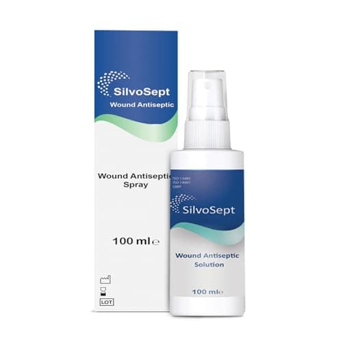 Image of Chitotech SilvoSept Antiseptic Spray for Wounds 100ml – Nano Colloidal Silver Wound Spray, Antibacterial Spray for Skin, Wound Healing Ointment & Disinfectant Spray for Skin