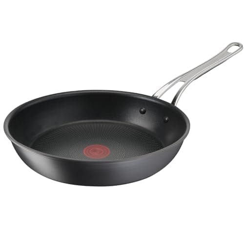 Image of Tefal Jamie Oliver Cook’s Classics Frying Pan, 28cm, Non-Stick, Oven-Safe, Induction, Riveted Handle, Hard Anodised Aluminium, H9120644, Black