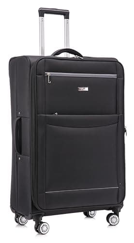 Image of DK Luggage Medium 24" Suitcases Lightweight WLS08 4 Wheel Spinner Black