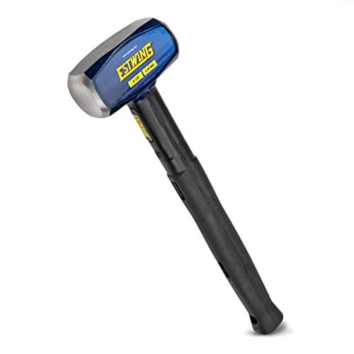 Image of Estwing 6-Pound Hard Face Sledge Hammer for Post Driving, Stone Fracturing, and Demolition, 24-Inch Durable Steel Handle with Vulcanized Rubber Covering (4-Pound Head x 16-Inch Handle)