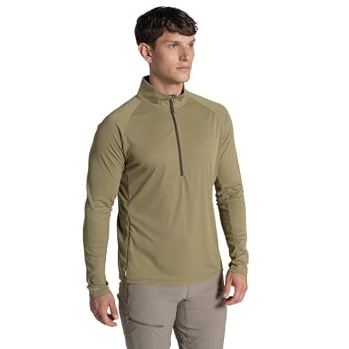 Image of Craghoppers Mens NosiLife SolarShield+ Half Zip Fleece - Cardamon - L