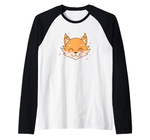 Image of Wild red cute Fox Raglan Baseball Tee