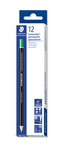 Image of Staedtler 108 20-5 Lumocolor Permanent Glasochrom Dry Marker Pencil - Green (Pack of 12)