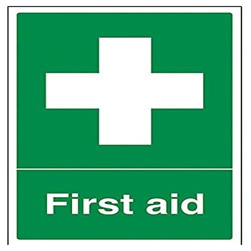 Image of V Safety First Aid Sign - 200mm x 300mm - Self Adhesive Vinyl