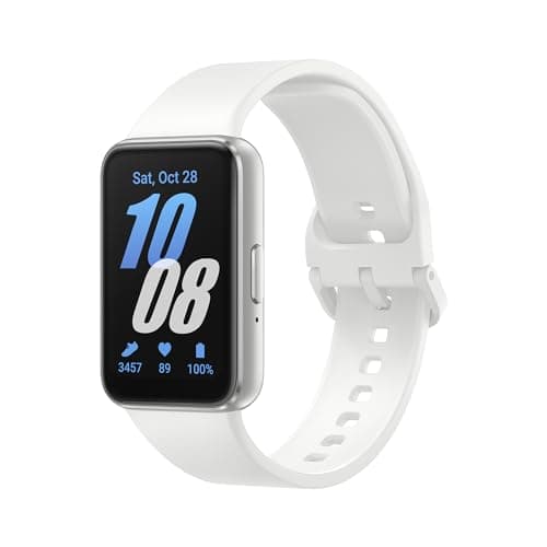 Image of Samsung Galaxy Fit3, Smart Watch, Fitness Tracker, Health Monitoring, Silver, 3 Year Samsung Extended Warranty (UK Version)