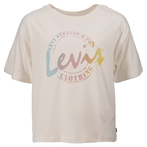 Image of Levi'S Kids Lvg Ss Meet And Greet Script T Girl'S 8 Years White Alyssum
