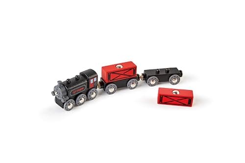 Image of Hape Steam-Era Freight Train - Wooden Railway Set Accessories