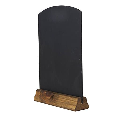Image of Chalkboards UK WC124F Table Top Chalkboard with Plinth, Wood, Rustic Brown, A4, 31 x 21 x 4 cm