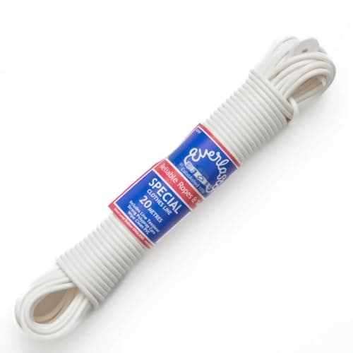 Image of Everlasto Quality Special White PVC Clothes Line Washing Line 4mm Thick - Various Lengths (30M)