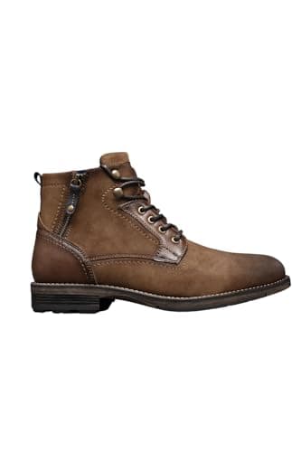 Image of IVACHY Mens Suede Ankle Boots Combat Style Lace up Zip Closure fashion work Shoes Gents Size UK 7 to 12