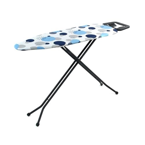 Image of Beldray Swift Ironing Board – Collapsible, Lightweight Folding Ironing Table, 97 x 34cm Surface, 4 Adjustable Heights, Thick Felt Underlay For A Smooth Press, 100% Cotton Cover, 117 x 35cm