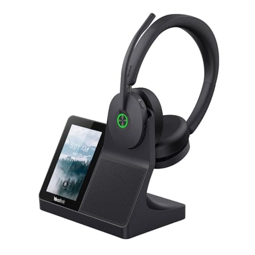 Image of Yealink WH68 Workstation DECT Wireless Headset with 4" Touch Screen,4 Mic Hybrid ANC, 606ft Range,All in One Workstation with Speaker,3x USB Hub Office Headset for Desk Phone,Computer,Cellphone