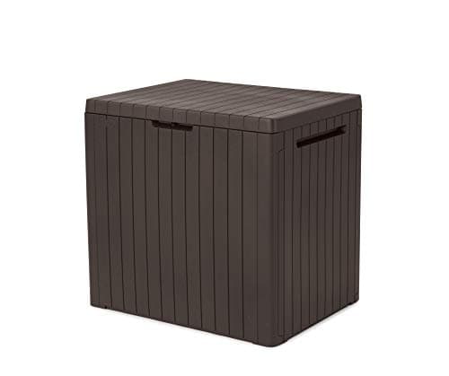 Image of Keter City Outdoor Plastic Storage Box Garden Furniture 57.8 x 44 x 54.8 cm - Brown