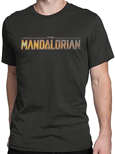 Image of Star Wars Mens T-Shirt The Mandalorian Grey Small