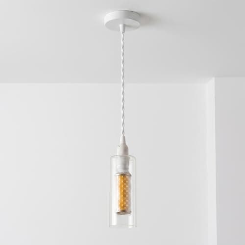 Image of LEDSone Industrial Ceiling Light White Ceiling Pendant Light E14 Ceiling Light for Indoor Living Room Bedroom Ceiling Chandelier Rustic Hanging Lights for Kitchen Hallway Restuarant.