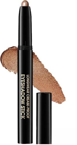 Image of Waterproof Eyeshadow Stick for Mature Skin, 12Hr Smudge-Proof Matte Brown Cream Eyeshadow & Eyeliner Pencil, 3-in-1 Multi-Use Highlighter, Blendable Long-Lasting Eye Crayon (01 Caramel)