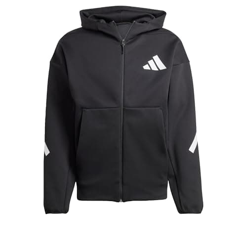 Image of adidas Mens Z.N.E. Premium Full Zip Hoodie Black/white S