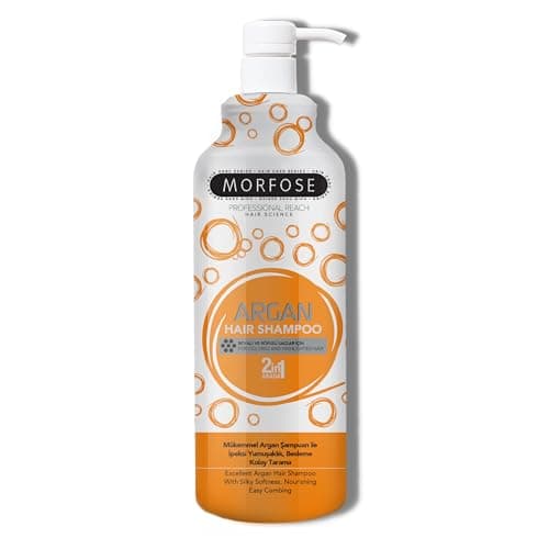 Image of Morfose Hair Shampoo 1000ml, Colour Protection, Hydrating & Nourishing Shampoo for Coloured and Highlighted Hair, Silky Softness & Easy Combing (Argan)