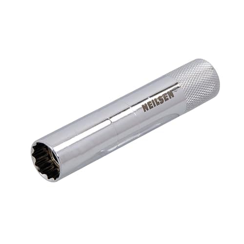 Image of Neilsen CT4508-3/8in Dr Spark Plug Socket 14mm | Magnetic Thin Wall 90mm Long | Bi-Hex 12pt | CR Vanadium Compatible with BMW, Compatible with Mini, Compatible with Renault, Compatible with Peugeot