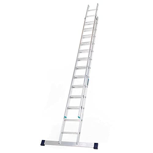 Image of TB Davies 6.0m/19.7ft, TASKMASTER 2 Section Extension Ladders, Aluminium Stabiliser Bar, Comfort D-Shaped Rungs, Reach Height 6.5m/21.2ft, EN131 Professional