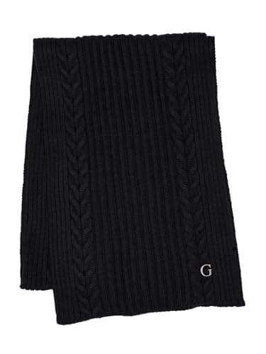 Image of GUESS Women's Acrylic Scarf AW5383POL03, Black, One size