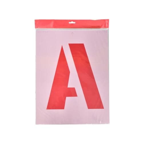 Image of A-Z Letter Stencil Kit - 250mm Character Height, Flexible Scratch-Resistant Polyester, Spacer Marks for Easy Alignment, Reusable for Signage, Craft & DIY Projects