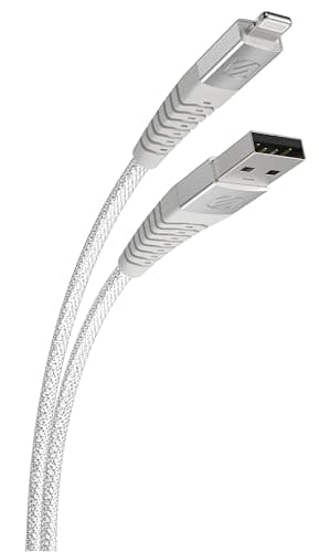 Image of Scosche HDI310WT Strikeline MFI Certified Lightning Charge & Sync Heavy Duty Cable 10-ft. White