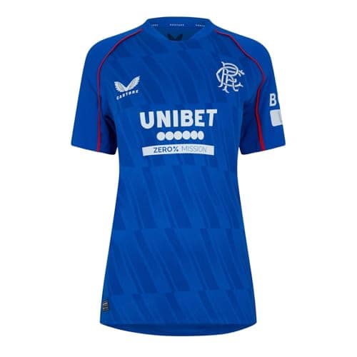 Image of Castore Womens Rangers Home Authentic Shirt 2024 2025 Blue XS