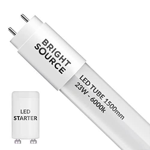Image of Bright Source 5ft (1500mm) 23w LED T8 Tube, 2070lm, 6000K Daylight White, Replacement for 58w T8 Fluorescent, Starter Included - Direct Mains or for use with Switch Start Fitting with Magnetic Ballast