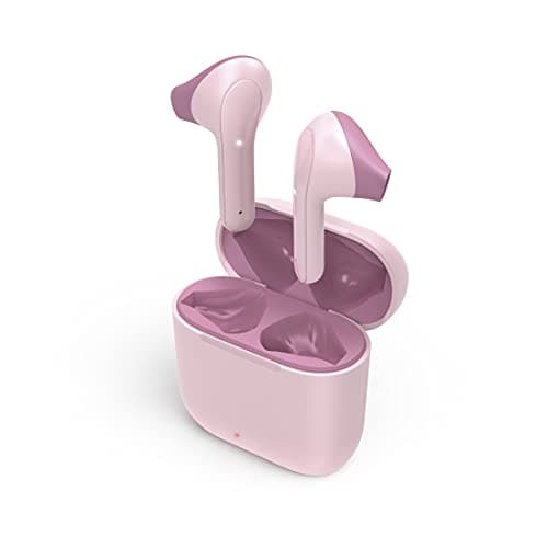 Image of Hama Bluetooth Headphones Freedom Light (True Wireless in-ear headphones with microphone, earbuds with charging case, 28-hour battery life, wireless headphones voice recognition touch control) pink