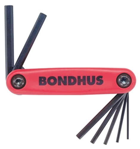 Image of Bondhus 12592 Gorillagrip Hex Tip Fold up Tool with ProGuard Finish, 7 Piece