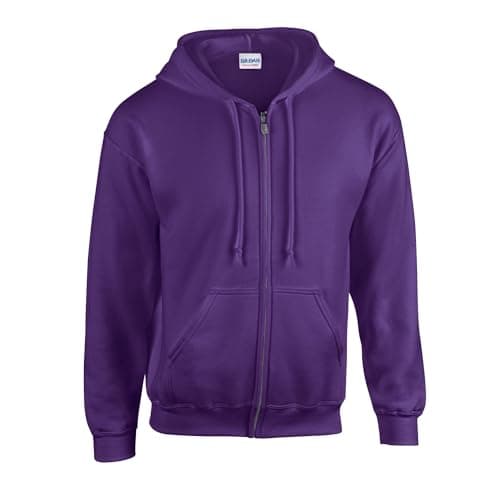 Image of Gildan Heavy Blendâ Full Zip Hooded Sweatshirt Sweatshirt, Purple, XL Unisex Adult, Purple, XL