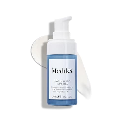 Image of Medik8 Niacinamide Peptides – Balancing & Pore-Refining 10% Niacinamide Serum with Peptides & NAG - Smooths Uneven Tone & Texture – Enhanced Skin Barrier Support & Blemish Reduction - 30ml