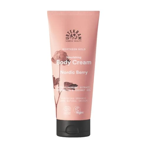 Image of Urtekram Nordic Berry Body Cream – Rich with Aloe Vera, Shea Butter, Coconut Oil & Cloudberry – Moisturizing, Nourishing & Silky soft skin – Vegan & natural – 200 ml