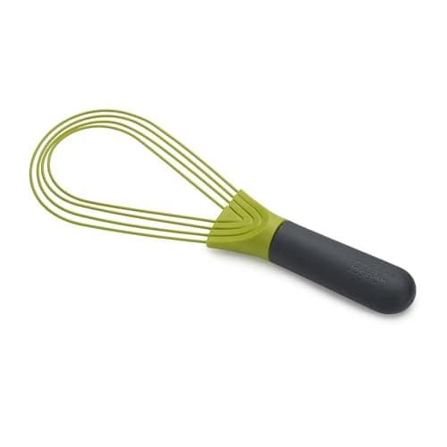 Image of Joseph Joseph Twist Whisk- 2 in 1 - flat and balloon whisk - Suitable for non-stick cookware, Silicone, Grey / Green