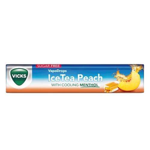 Image of VICKS VapoDrops TripleAction, Sugar Free Lozenges with Menthol, Zinc and Vitamin C, Stick 42g