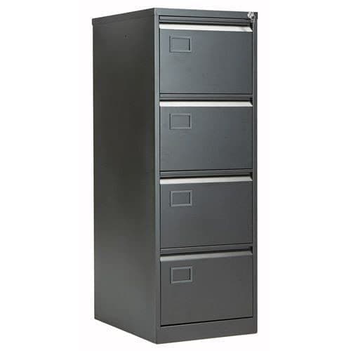 Image of Horison Industries Tall Filing Cabinet, 622x470x1321 mm Tool Chest, Metal Under Desk Drawers for Tool Storage, Under Desk Storage, Office Drawers File Cabinets for Office, Black Lockable Cabinet