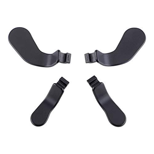 Image of eXtremeRate 4 pcs Metal Black Stainless Steel Paddles, Replacement Parts Video Games Accessories Kits Interchangeable Hair Trigger Locks for Xbox One Elite Xbox Elite Seies 2 & Elite 2 Core Controller
